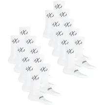 JACK & JONES Tennissocken Herren Schwarz Weiß One Size JACDIRECT TENNIS SOCK 20er Pack Weiß/Pack 1 One Size