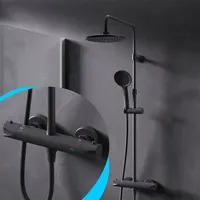 AM.PM Duschsystem mit Thermostat Duscharmatur, Brausearmatur, Regendusche Duschset Duschsäule