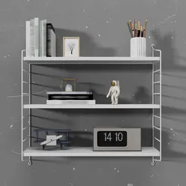 [en.casa] Wandregal 2 tlg. 60 x 20 x 30 cm Weiß