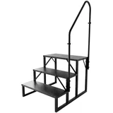 RV-Trittleiter, Whirlpool-Stufen mit Handlauf, tragbare Poolleiter, 660 lbs strapazierfähige Leiterablage, Mobile Außentreppe für Wohnmobile, Veranden, SPA-Pools (3 Stufen)