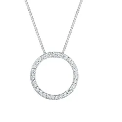 Elli Halskette Kreis Geo Trend Kristalle 925 Silber Damen 
