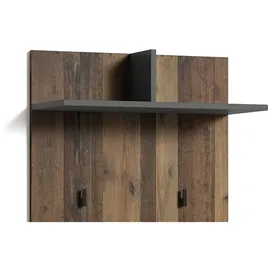 byLIVING Wandgarderobe Ben Eiche Dunkelbraun