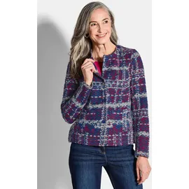 GOLDNER Elegante Jersey-Jacke Damen Blau 50