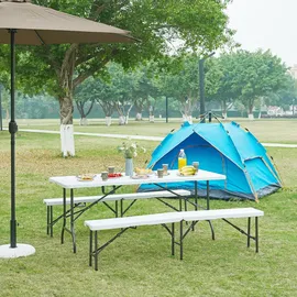 [en.casa] Ljusnarsberg Klapptisch 180 x 75 x 72 cm Weiß