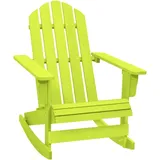 vidaXL Tannenholz Massiv Adirondack Schaukelstuhl Deckchair Schaukelsessel Relaxstuhl Gartensessel Stuhl Sessel Relaxsessel Holzstuhl Gartenstuhl Grün