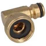 tecuro Winkel-Hahnanschlussstück 3/4 Zoll gold