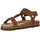 NOU Cyprian V2 Leder Kork Sandalen Damen 5007 - mustang 38