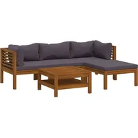 VidaXL 5-tlg. Garten-Lounge-Set mit Auflage Massivholz Akazie