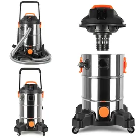 Coil Teichschlammsauger, Schlammsauger, Poolreiniger Staubsauger, Teichreiniger, Tank (35l), Saugleistung: 18 KPa, + Entwässerungspumpe 600W, 1400W