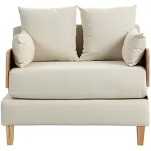 [en.casa] Schlafsessel Seinlus Polyester 81 x 88 x 68 cm Beige mit Kissen