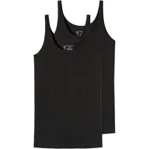 SCHIESSER - 95/5 Organic - Träger-Top - 2er Pack (50 Schwarz) - 44 Große Größen