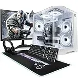 Vibox Gaming PC Set Komplett • Monitor 23 Zoll • AMD Ryzen 5 5500 6-Kern • Nvidia RTX 5060 8GB • 16GB RAM • 1TB SSD • Windows 11 • WLAN 6 + Bluetooth 5.4 • Blanc