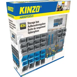Kinzo Aufbewahrungsbox Kunststoff 43 Plätze blau