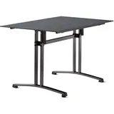 Sieger Klapptisch 120x80cm Stahl/Polytec Dunkelgrau