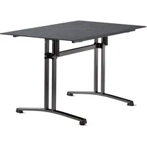 Sieger Klapptisch 120x80cm Stahl/Polytec Dunkelgrau