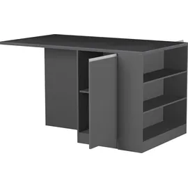 kochstation Unterschrank Kücheninsel KS-Sole 160 x 90 x 90 cm Grau