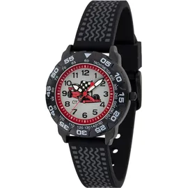 Cool Time CT-0010-PQ 30 mm Silikongehäuse schwarz Silikonarmband blau