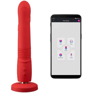 Lovense Gravity Thrusting Dildo 25,9 cm - Rot