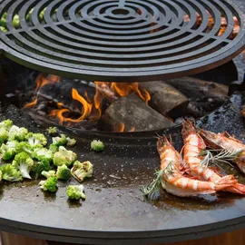 Ofyr Grillrost Ø 100 cm Stahl Schwarz