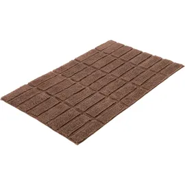 KLEINE WOLKE Badteppich Tiles Braun 70 x 120 cm