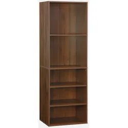 Ankleidemodul mit 5 Regalen, nussbaumfarben, Laminatpaneele