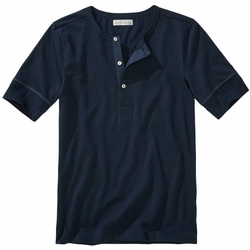 Merz B Schwanen Herren Tshirt Regular Fit Blau einfarbig - 6(L)