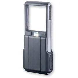 CARSON MiniBrite 3x Taschenlupe mit Schutzhülle und LED (PO-25), Grau