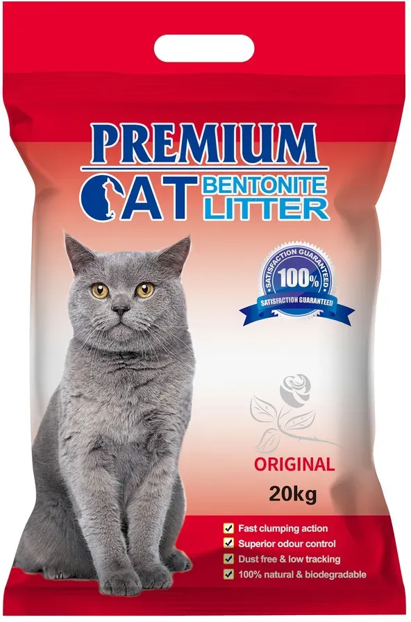 Premium-Katzenklumpstreu aus Bentonit - Natürlich für Katzen 20kg (Rabatt für Stammkunden 3%)