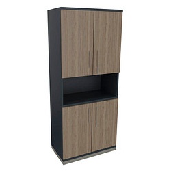 fm Regalschrank Oldenburg, 4260649684474 lavagrau, eiche natur 80,0 cm 44,2 cm
