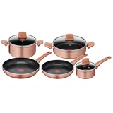 Lagostina 010255600008 Ramata Antihaftbeschichtetes Kochgeschirr-Set, Aluminium, Kupferfarben