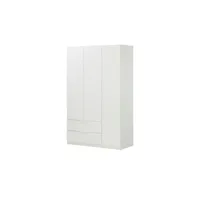 Composad Kleiderschrank Espresso 119,3 x 200 cm Dekor Weiß