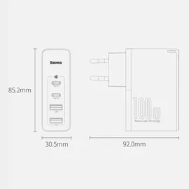 Baseus GaN2 Pro Quick Charger 2C=2U 100W EU
