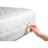 BONEX Matratzenbezug FONTANA 180x200, Polyester, weiß, 180x200 cm 13-15 cm Höhe