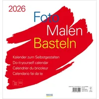 Korsch Verlag Foto-Malen-Basteln Bastelkalender weiß groß 2026