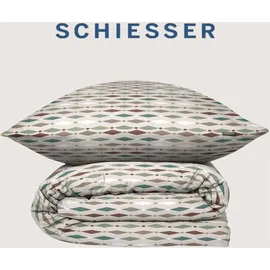 SCHIESSER Lotta Grafikprint Mint 155 x 220 cm + 2 x 80 x 80 cm