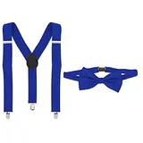 Set Hosenträger & Fliege, dunkelblau