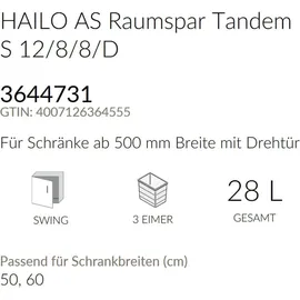 HAILO Raumspar Tandem 12 l Grau
