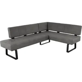 K+W Komfort & Wohnen Eckbank K+W KOMFORT & WOHNEN "Spider II", schwarz (anthrazit 88, schwarz), B:227cm H:88cm T:165cm, Sitzbänke, Eckbank, Sitzsteppung, bequem durch Sandwichbauweise, 2 Stellmaße