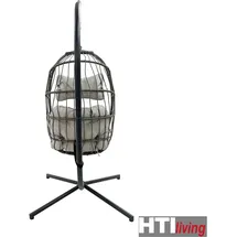 Hti-Living Hängesessel Rica Deluxe Grau/Schwarz