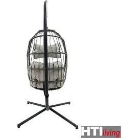 Hti-Living Hängesessel Rica Deluxe Grau/Schwarz