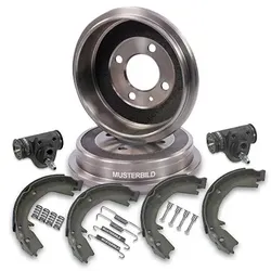 Bestprice 2x Bremstrommel+Backen+Zylinder+Zubehör für Skoda