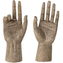 Bloomingville Deko Teis, Natur, Mangoholz, 2er Set