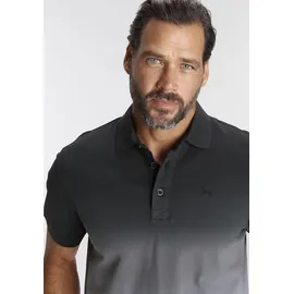 MAN'S WORLD Poloshirt Kurzarm, mit Polokragen, aus Piqué-Stoff, mit stilvoller Stickerei Gr. XXL (60/62), schwarz-grau, , 43602951-XXL