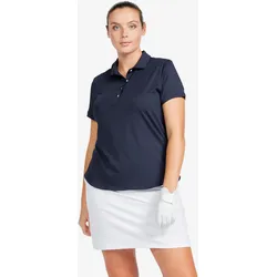 Damen Golf Poloshirt kurzarm - WW500 dunkelblau, blau, M