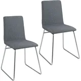 Costway Esszimmerstühle 2er Set mit klappbarer Rückenlehne