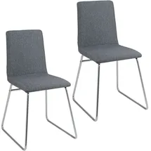 Costway Esszimmerstühle 2er Set mit klappbarer Rückenlehne