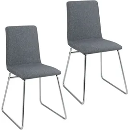 Costway Esszimmerstühle 2er Set mit klappbarer Rückenlehne