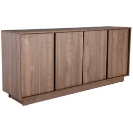 miliboo Design-Sideboard glänzend Walnussoptik L180 cm COMO