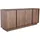 miliboo Design-Sideboard glänzend Walnussoptik L180 cm COMO