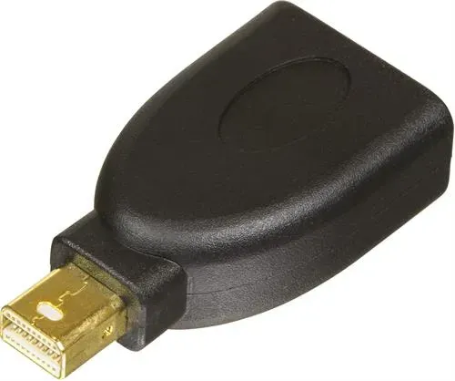 Deltaco MDP-DP, Mini Displayport, Displayport, Schwarz